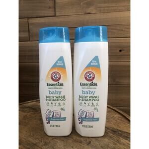 (2) Arm & Hammer Essentials Baby Body Wash & Shampoo 12oz Each